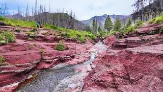 Best Hiking Trails in Canada 🇨🇦 RED ROCK Canyon Hiking in Waterton Lakes National