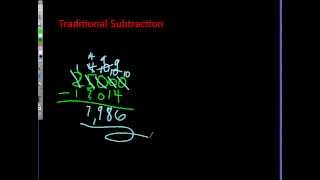 Big Number Subtraction: Traditional Algorithm
