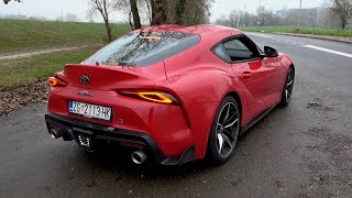 New TOYOTA SUPRA GR 2020 - EXHAUST sound, pops & bangs, driving (STOCK)