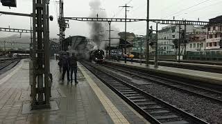 141R 1244 SNCF à Olten, départ sportif !