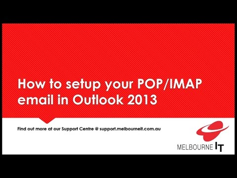 How to setup your POP IMAP email in Outlook 2013 How to setup your POP IMAP email in Outlook 2013