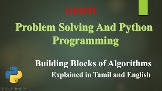 BUILDING BLOCKS OF ALGORITHMS / Explained in Tamil and English