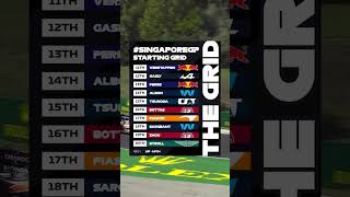 2023 F1 Singapore Grand Prix Starting Grid | Qualifying Results