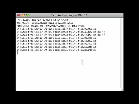 How to Ping Using the Terminal App on a Mac : Internet & Mac Tutorials How to Ping Using the Terminal App on a Mac : Internet & Mac Tutorials