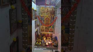 goddess lakshmi puja||astottharam with silver flowers ||lakshmi sthanam ayna maredu kayalu tho puja.