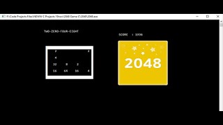 2048 GAME IN C PROGRAMMING WITH SOURCE CODE