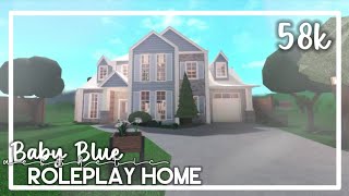 ROBLOX | Bloxburg: Aesthetic Baby Blue Cozy Family Roleplayer Home 58K