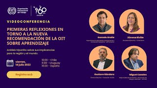 Videoconferencia 14/7: Reflexiones en torno a la nueva recomendación de la #OIT sobre aprendizaje