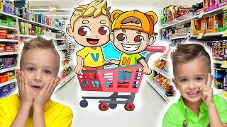 Vlad and Niki Play and Go Shopping