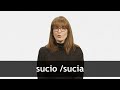 How to pronounce SUCIO /SUCIA in European Spanish