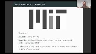 Raj Rao Nadakuditi, Improved sparse matrix completion using randomized “asymmetric” SVD, 2025.04.01