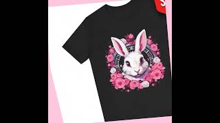 Whimsical White Rabbit Tee - Pastel Fantasy Art Tee