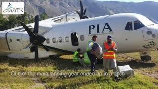 PIA ATR 42-500 incident at Gilgit airport after landing