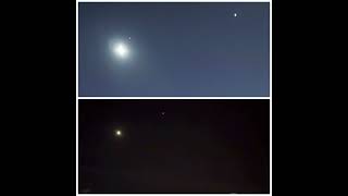 The Moon, Mars and Jupiter (far right hand side) 月球、火星、木星（遙遠的右手邊）