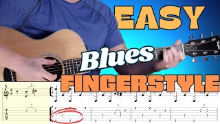 Awesome 12 Bar Blues Fingerstyle You Should Know! TABS/PDF