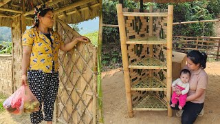 185 Days: Single Mother Make Bamboo Storage Cupboard, Harvesting Bananas - Mother In Law At The Farm