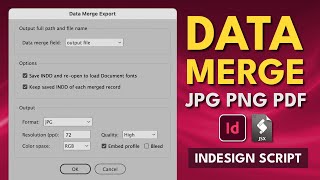 InDesign Script Data Merge Export