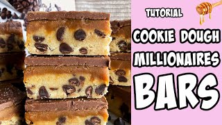 Cookie Dough Millionaire Bars! Recipe tutorial #Shorts