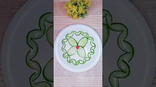 #cucumbercarving #vegetableart #saladcarving #art #cuttingfruit #cookwithsidra #shorts #crafts #diy