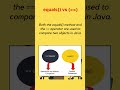 equals() vs (==) | Technical Interview Question #java #interview