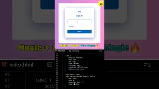💥 Build a Sleek Glassmorphism Login Form in 8s! HTML CSS & JavaScript | DevZiaul #Shorts