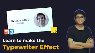 Typewriter Effect | How to create Typing Effect on Web | Web Dev Tutorial | HTML, CSS, & JavaScript