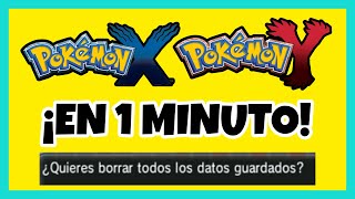 Cómo BORRAR Tu Partida POKÉMON X Y (1 Minuto)