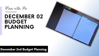 Plan with Me: Budget Planning Week of Dec 2nd