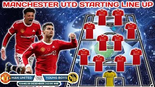 Manchester United vs Young Boys | Manchester united Predicted line up  | Uefa Champions League 21/22
