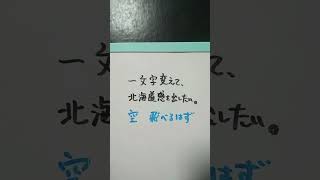 【北海道】空も飛べるはずを一文字変えて、北海道感を出したい。 #shorts #北海道 #北海道感を出したい