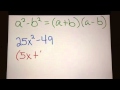 Factoring the Difference of Perfect Squares - Review Tutori