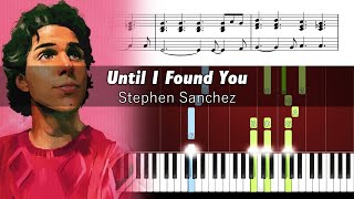 Stephen Sanchez - Until I Found You (Piano Version) - Piano Tutorial