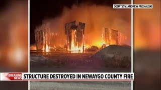 16 departments battle high winds to put out fire in Newaygo County