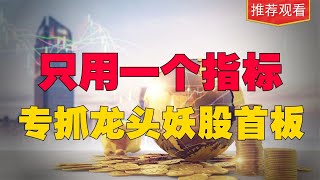 只用一个指标，专抓龙头妖股首板，1万快速做到100万，5分钟学会