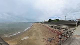 〔insta360 X4 8K 360° MOVIE〕三重県 鈴鹿市 千代崎海岸　Chiyozaki Coast, Suzuka City, Mie Prefecture