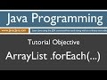 Learn Java Programming - ArrayList forEach Method Tutorial