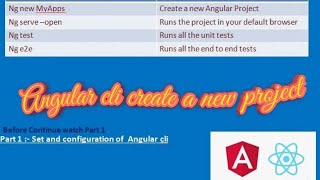 Angular Cli Create a Project