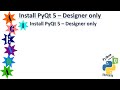 INF2611 - Install PyQt 5 Designer only (Part 2 of 2)