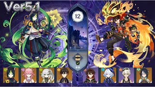 【原神】Ver5.1螺旋12層　ティナリ＆嘉明