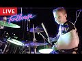 Footloose - LIVE  (10 year old Drummer with broken arm)