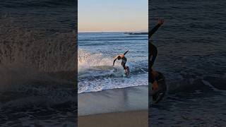 スキムボード地味練習… BS180 #平塚ビーチパーク #skimboarding