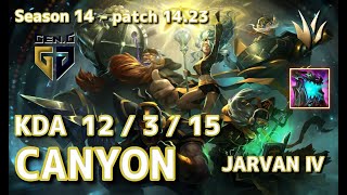 【KRサーバー/M1】Gen.G Canyon ジャーヴァンⅣ(JarvanⅣ) VS ノクターン(Nocturne) JG - Patch14.23 KR Ranked【LoL】