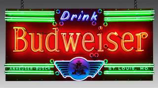 Vintage Budweiser neon sign