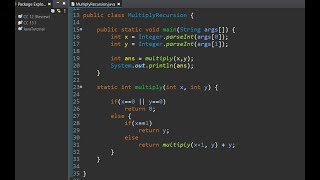 Multiply Two Integers Using Recursion (Java)