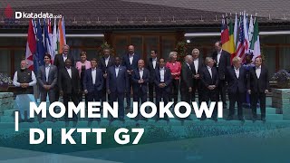 Momen Jokowi di KTT G7, Naik Helikopter Bersama Modi hingga Dirangkul Biden | Katadata Indonesia