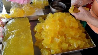 Taiwan Style Tapioca Jelly Cutting,Mizu Manju/粉粿冰,涼圓製作-Taiwan Street Food