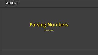 Intro - Parsing in Java
