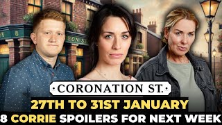 8 Coronation Street Spoilers for Next Week – 27th to 31st January