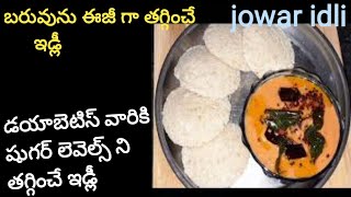 Jowar Idli | జొన్న ఇడ్లీ - బరువు తగ్గాలనుకోనేవారికి, డయాబెటిక్ వారికి చక్కటి ఇడ్లీ|Jonna Millet Idli