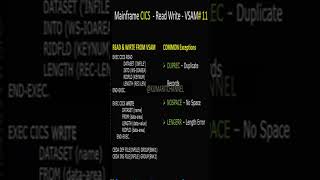 Mainframe CICS Read Write VSAM #kumaritchannel #mainframe #cics